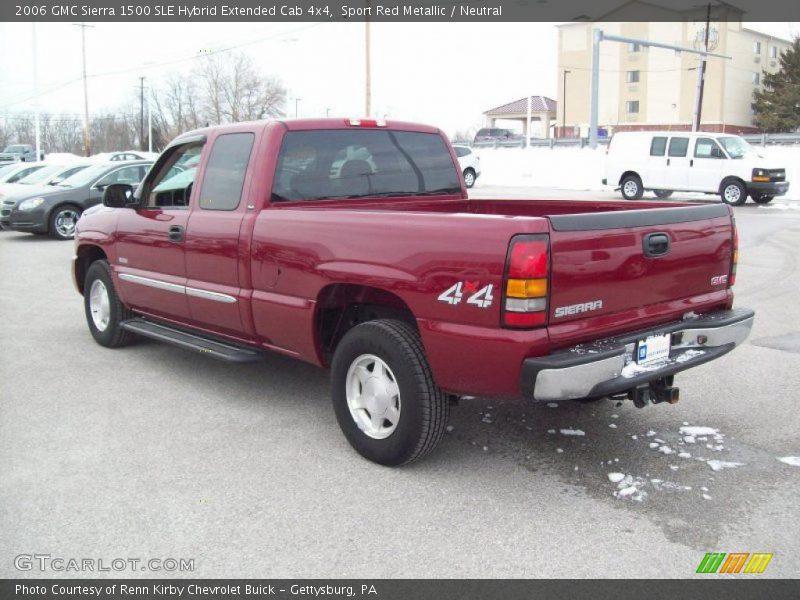 Sport Red Metallic / Neutral 2006 GMC Sierra 1500 SLE Hybrid Extended Cab 4x4