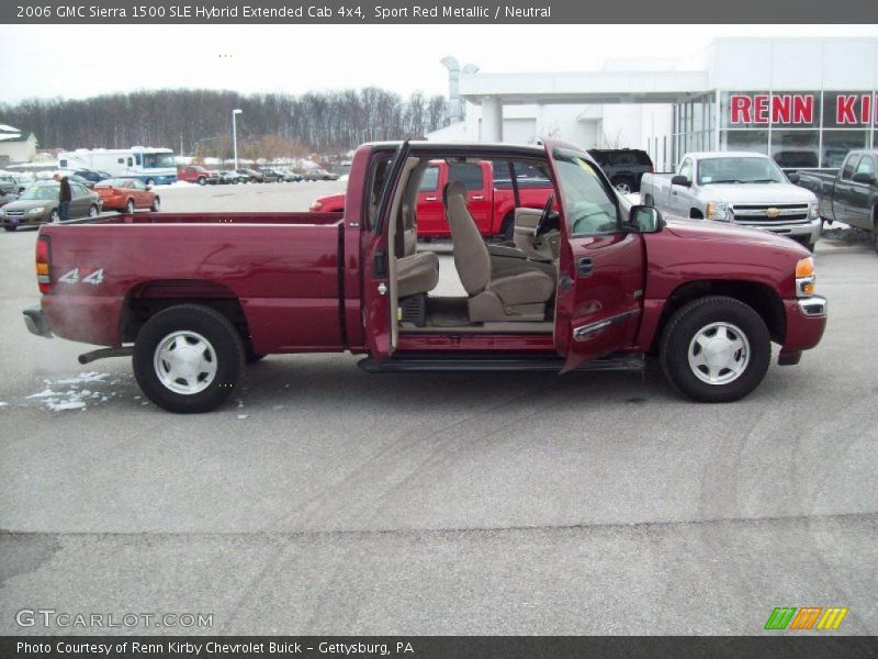 Sport Red Metallic / Neutral 2006 GMC Sierra 1500 SLE Hybrid Extended Cab 4x4