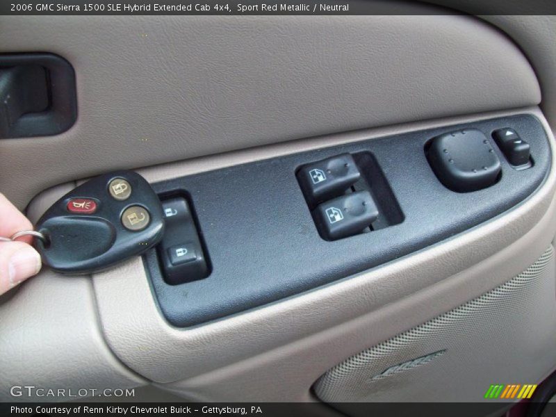 Sport Red Metallic / Neutral 2006 GMC Sierra 1500 SLE Hybrid Extended Cab 4x4