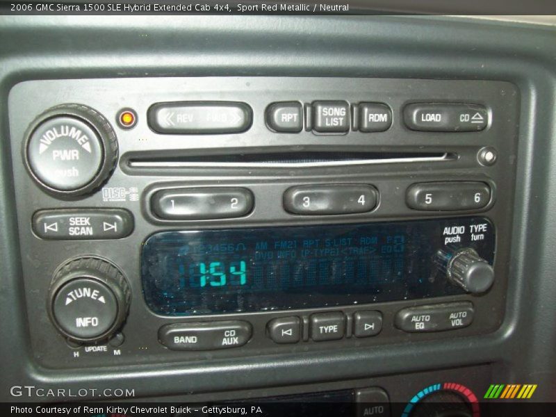 Sport Red Metallic / Neutral 2006 GMC Sierra 1500 SLE Hybrid Extended Cab 4x4