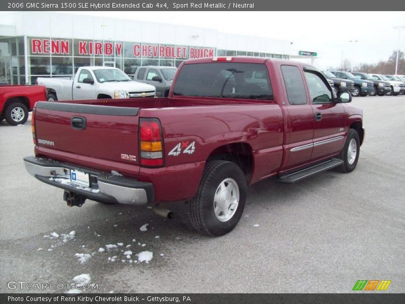 Sport Red Metallic / Neutral 2006 GMC Sierra 1500 SLE Hybrid Extended Cab 4x4