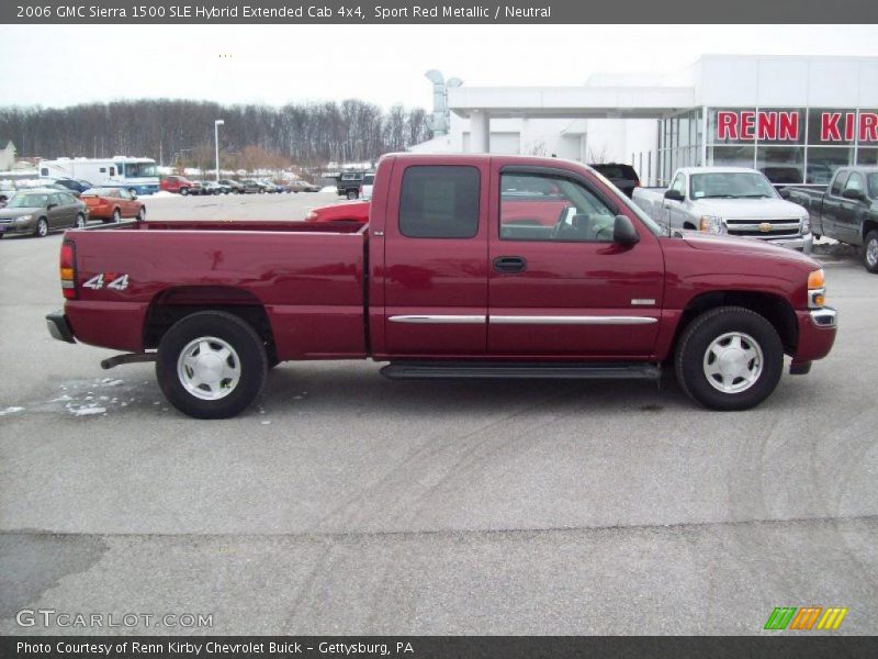 Sport Red Metallic / Neutral 2006 GMC Sierra 1500 SLE Hybrid Extended Cab 4x4