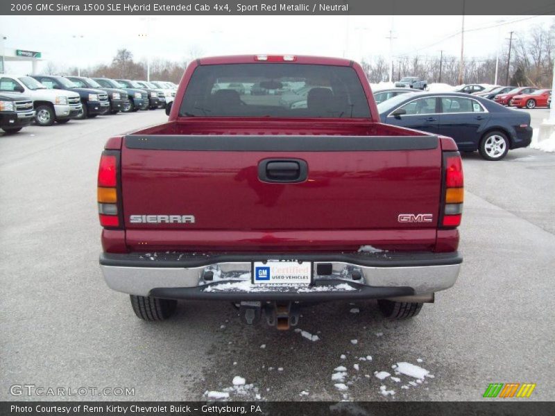 Sport Red Metallic / Neutral 2006 GMC Sierra 1500 SLE Hybrid Extended Cab 4x4