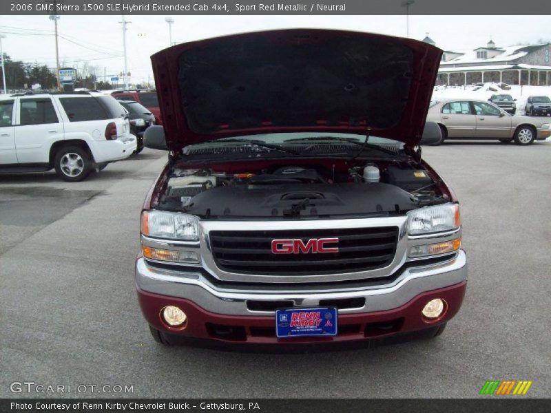 Sport Red Metallic / Neutral 2006 GMC Sierra 1500 SLE Hybrid Extended Cab 4x4