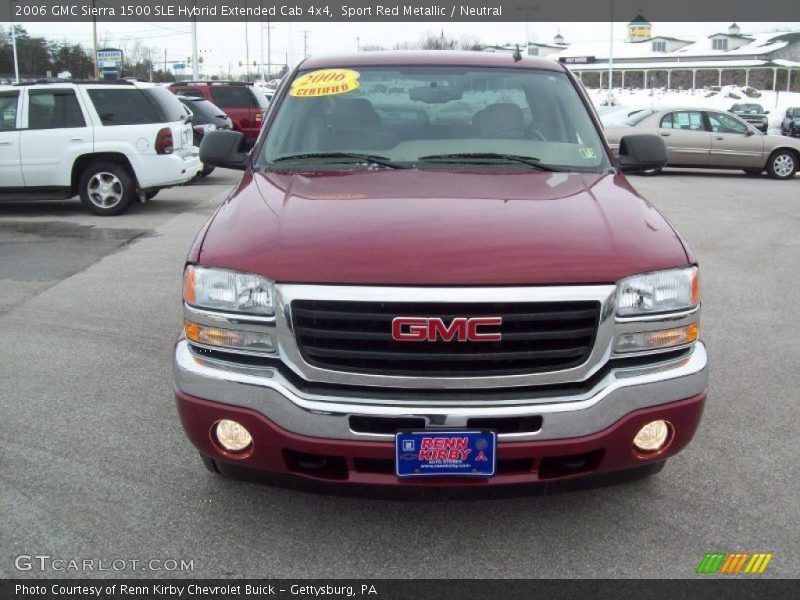 Sport Red Metallic / Neutral 2006 GMC Sierra 1500 SLE Hybrid Extended Cab 4x4