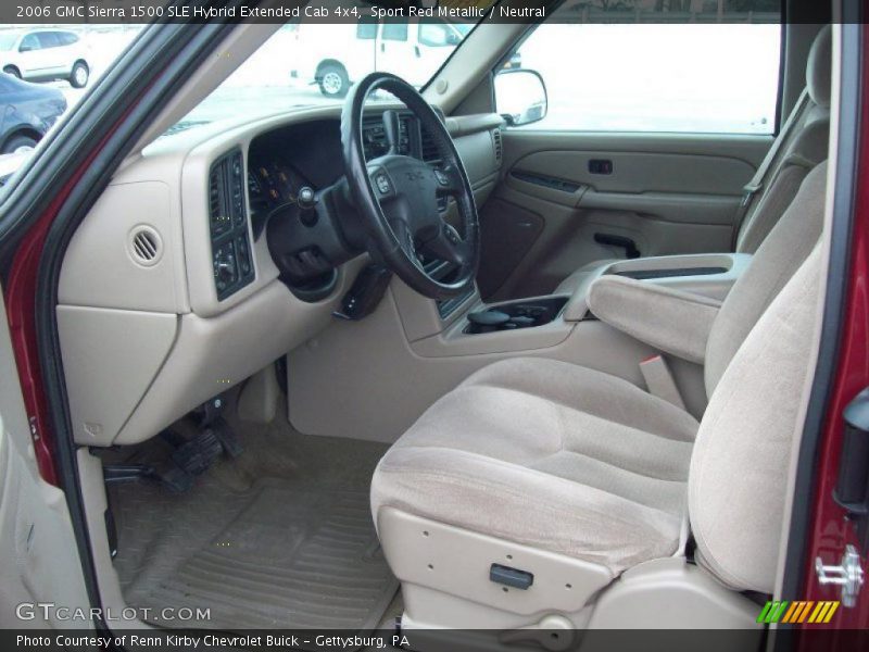Sport Red Metallic / Neutral 2006 GMC Sierra 1500 SLE Hybrid Extended Cab 4x4