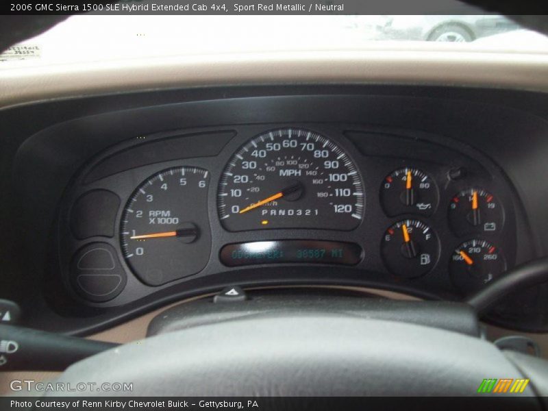 Sport Red Metallic / Neutral 2006 GMC Sierra 1500 SLE Hybrid Extended Cab 4x4