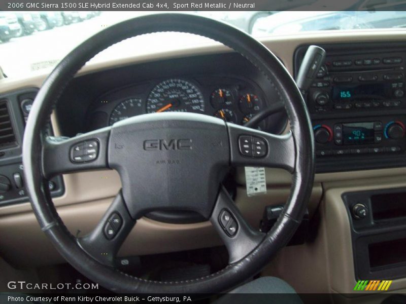 Sport Red Metallic / Neutral 2006 GMC Sierra 1500 SLE Hybrid Extended Cab 4x4
