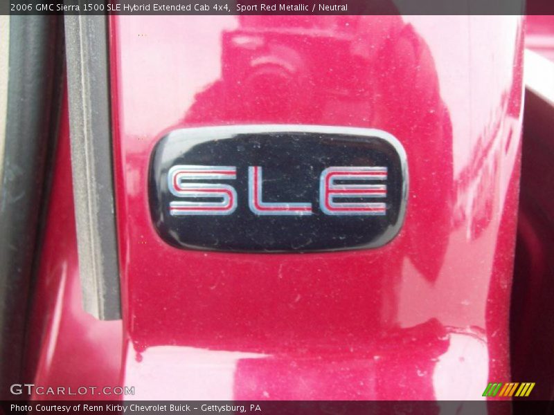 Sport Red Metallic / Neutral 2006 GMC Sierra 1500 SLE Hybrid Extended Cab 4x4