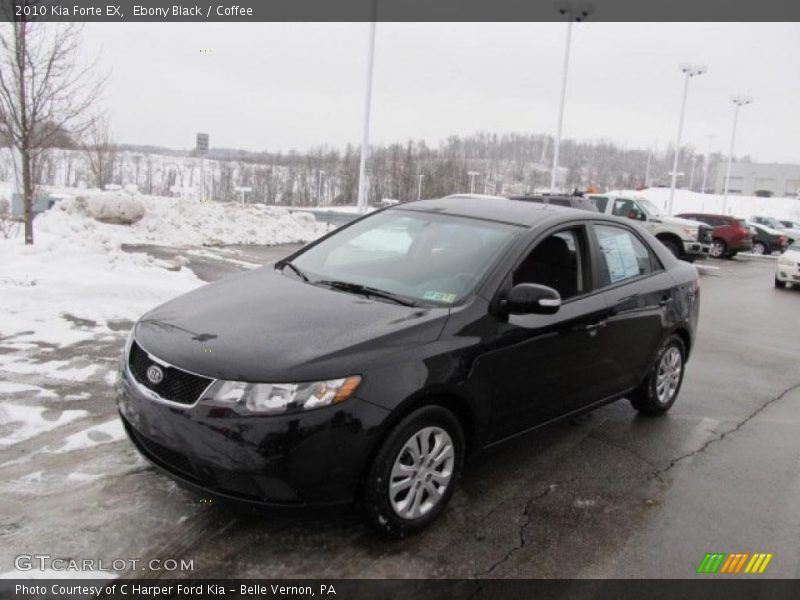 Ebony Black / Coffee 2010 Kia Forte EX