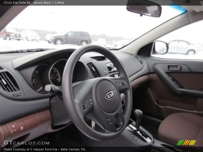 Ebony Black / Coffee 2010 Kia Forte EX