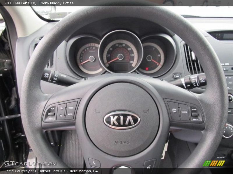 Ebony Black / Coffee 2010 Kia Forte EX