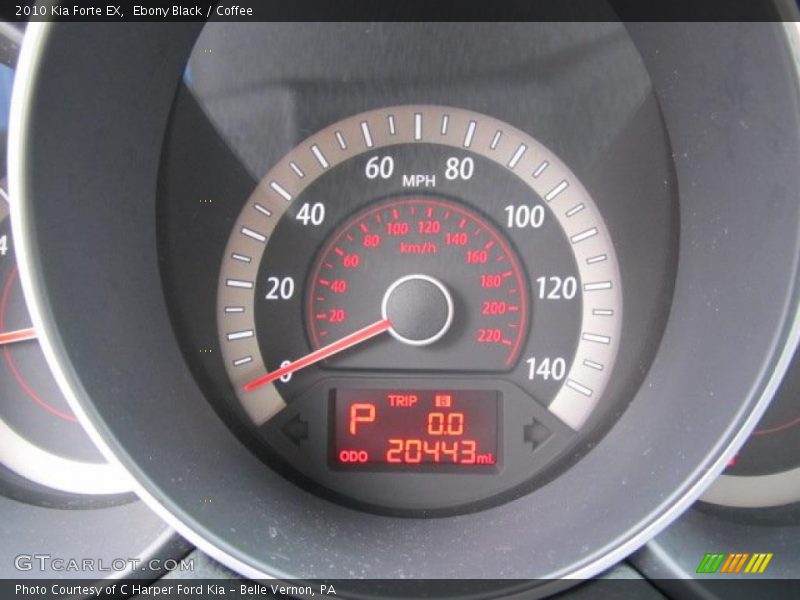 Ebony Black / Coffee 2010 Kia Forte EX