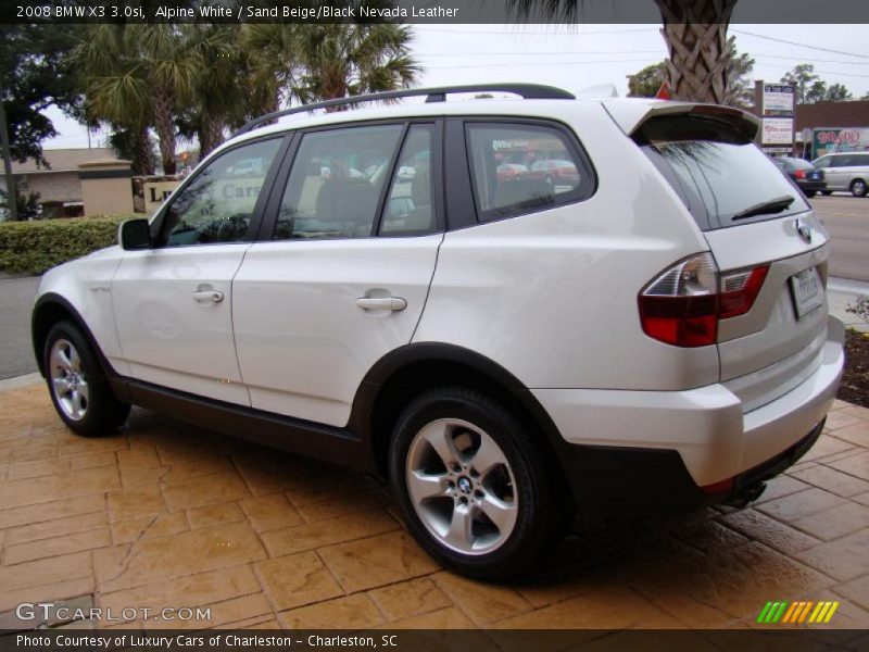 Alpine White / Sand Beige/Black Nevada Leather 2008 BMW X3 3.0si