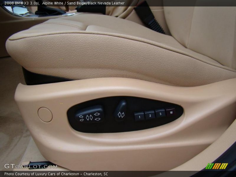 Alpine White / Sand Beige/Black Nevada Leather 2008 BMW X3 3.0si