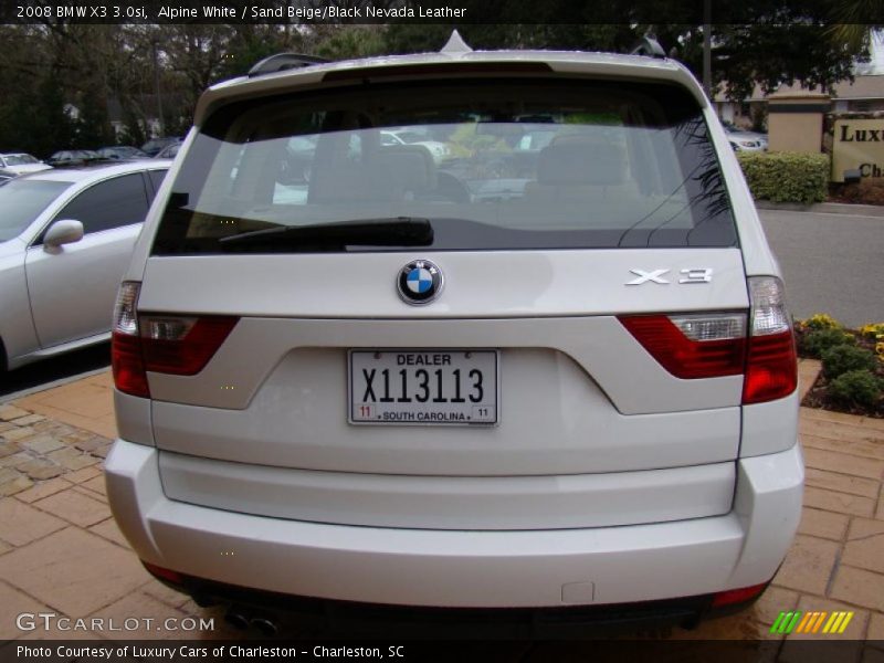 Alpine White / Sand Beige/Black Nevada Leather 2008 BMW X3 3.0si