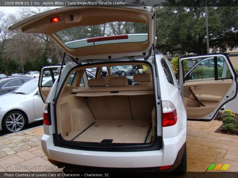 Alpine White / Sand Beige/Black Nevada Leather 2008 BMW X3 3.0si