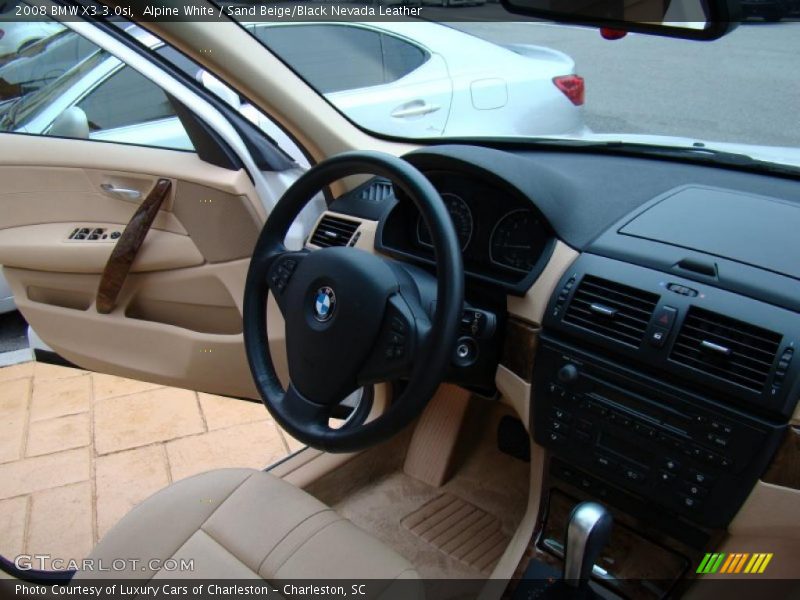 Alpine White / Sand Beige/Black Nevada Leather 2008 BMW X3 3.0si