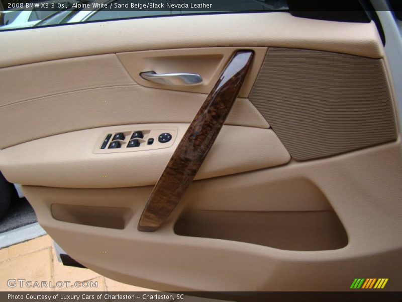 Alpine White / Sand Beige/Black Nevada Leather 2008 BMW X3 3.0si