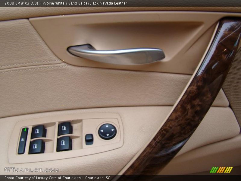 Alpine White / Sand Beige/Black Nevada Leather 2008 BMW X3 3.0si