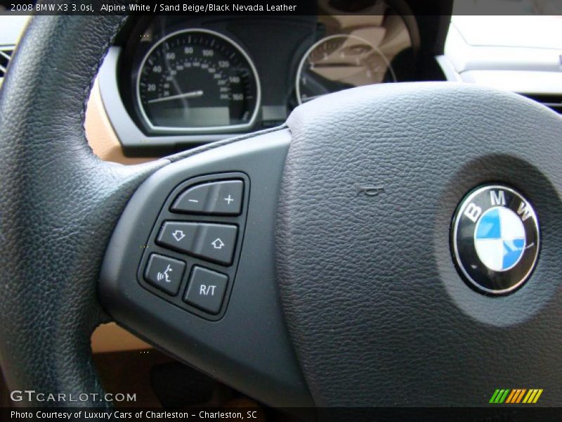 Alpine White / Sand Beige/Black Nevada Leather 2008 BMW X3 3.0si