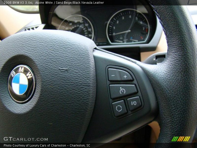 Alpine White / Sand Beige/Black Nevada Leather 2008 BMW X3 3.0si