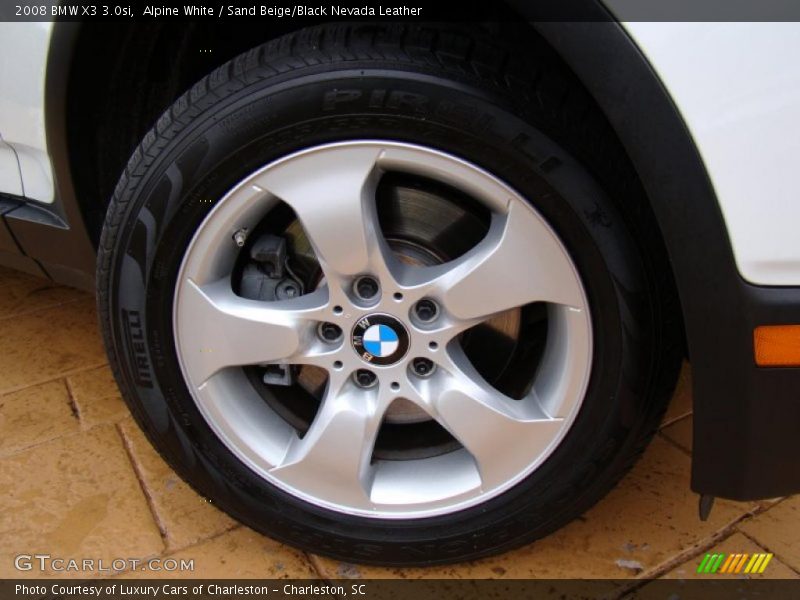 Alpine White / Sand Beige/Black Nevada Leather 2008 BMW X3 3.0si