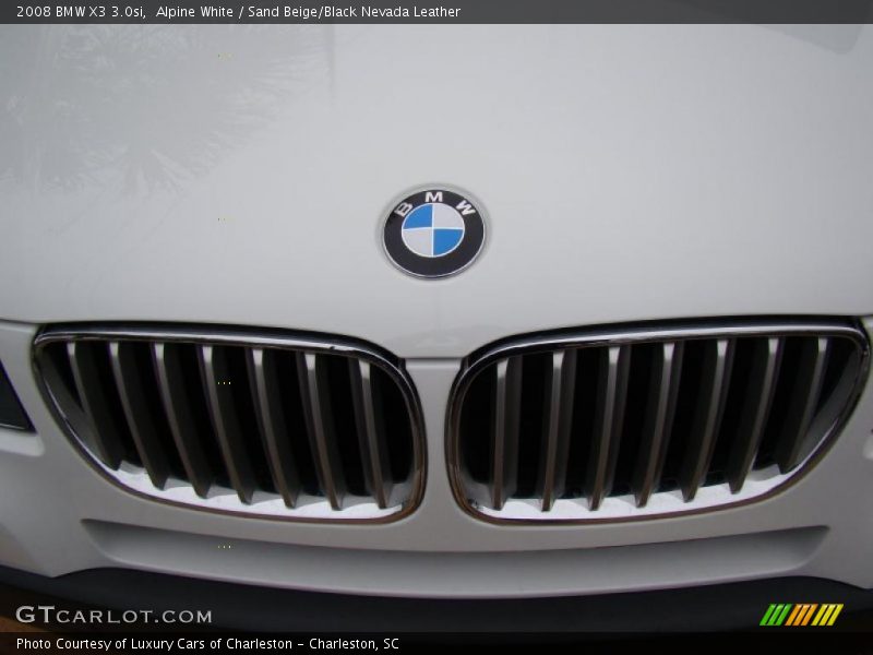 Alpine White / Sand Beige/Black Nevada Leather 2008 BMW X3 3.0si