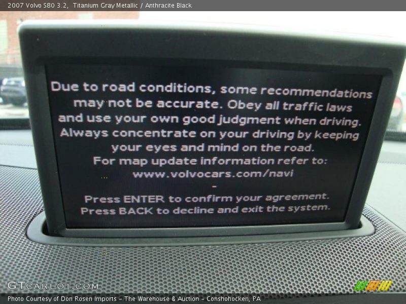 Titanium Gray Metallic / Anthracite Black 2007 Volvo S80 3.2