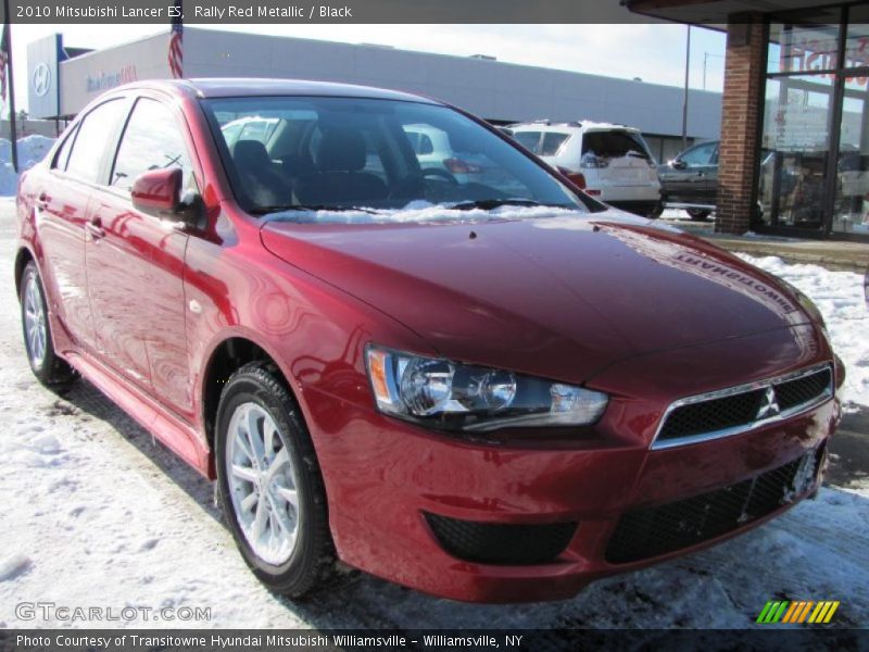 Rally Red Metallic / Black 2010 Mitsubishi Lancer ES