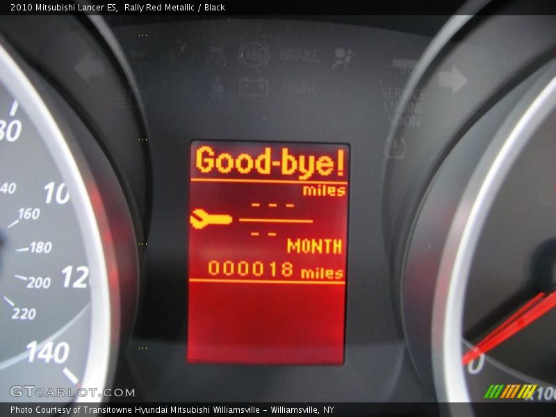 Rally Red Metallic / Black 2010 Mitsubishi Lancer ES