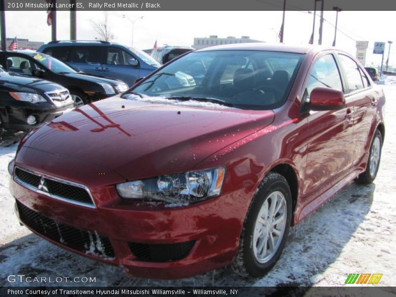 Rally Red Metallic / Black 2010 Mitsubishi Lancer ES