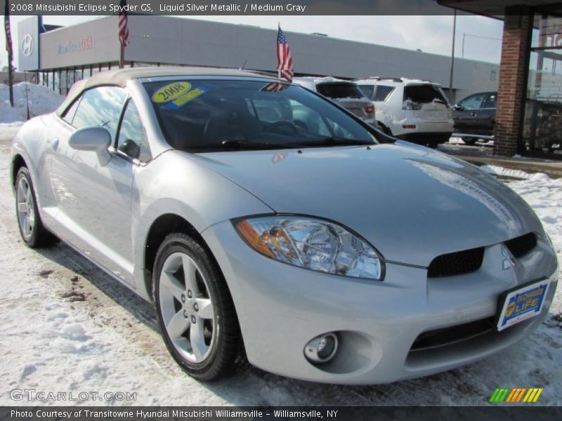 Liquid Silver Metallic / Medium Gray 2008 Mitsubishi Eclipse Spyder GS