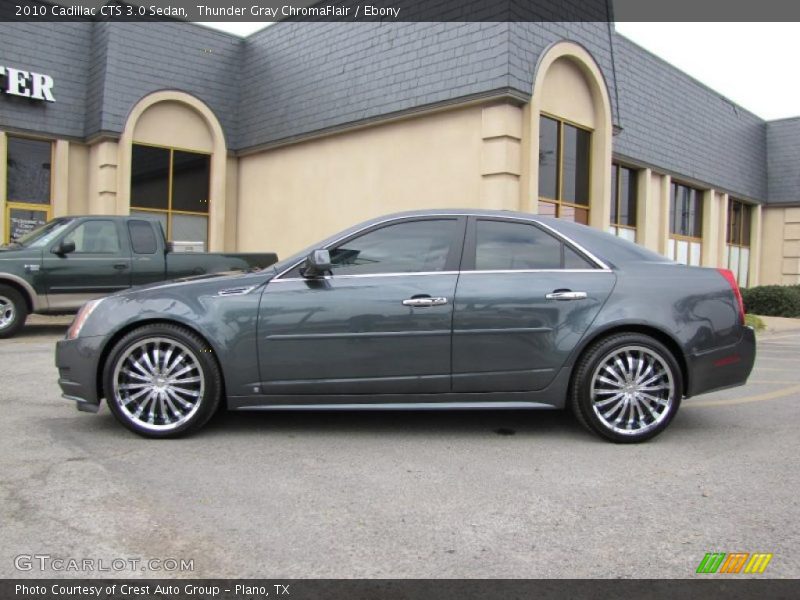 Thunder Gray ChromaFlair / Ebony 2010 Cadillac CTS 3.0 Sedan