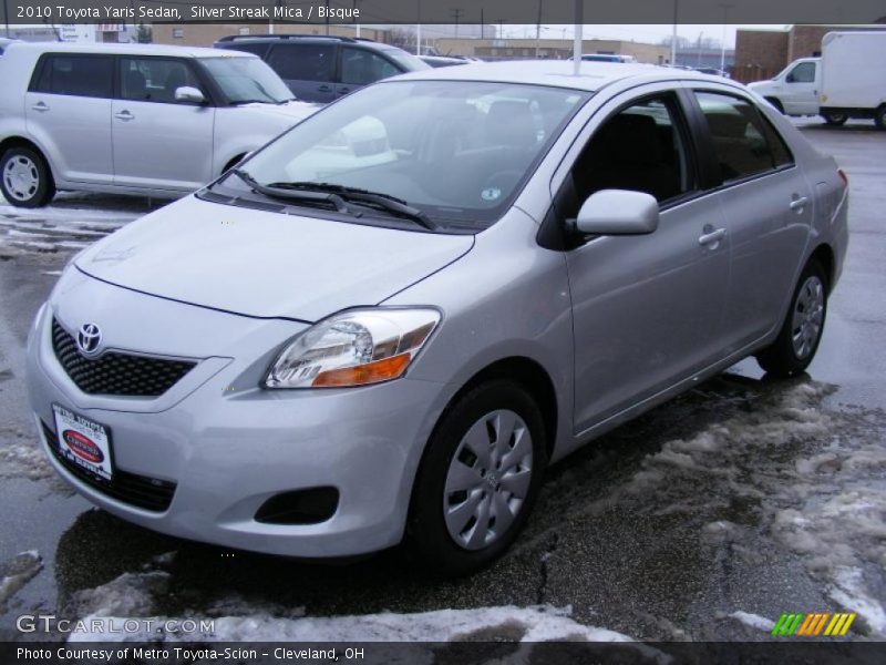 Silver Streak Mica / Bisque 2010 Toyota Yaris Sedan