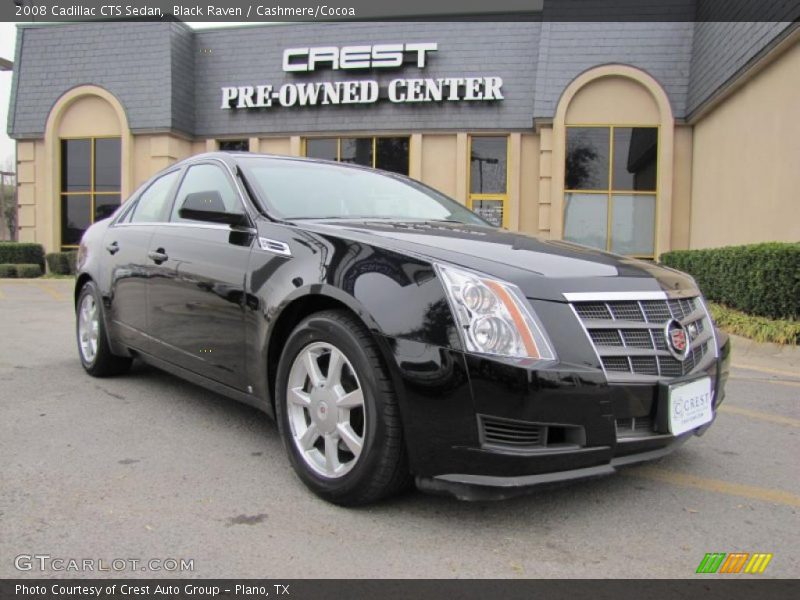 Black Raven / Cashmere/Cocoa 2008 Cadillac CTS Sedan