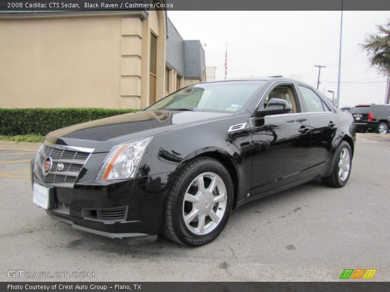 Black Raven / Cashmere/Cocoa 2008 Cadillac CTS Sedan