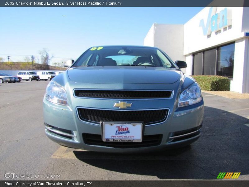 Silver Moss Metallic / Titanium 2009 Chevrolet Malibu LS Sedan