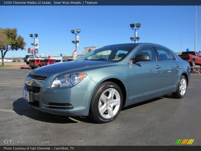 Silver Moss Metallic / Titanium 2009 Chevrolet Malibu LS Sedan