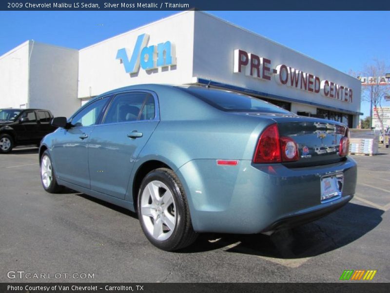 Silver Moss Metallic / Titanium 2009 Chevrolet Malibu LS Sedan