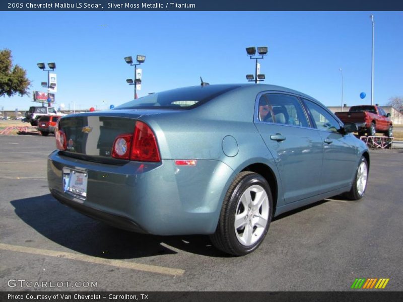 Silver Moss Metallic / Titanium 2009 Chevrolet Malibu LS Sedan