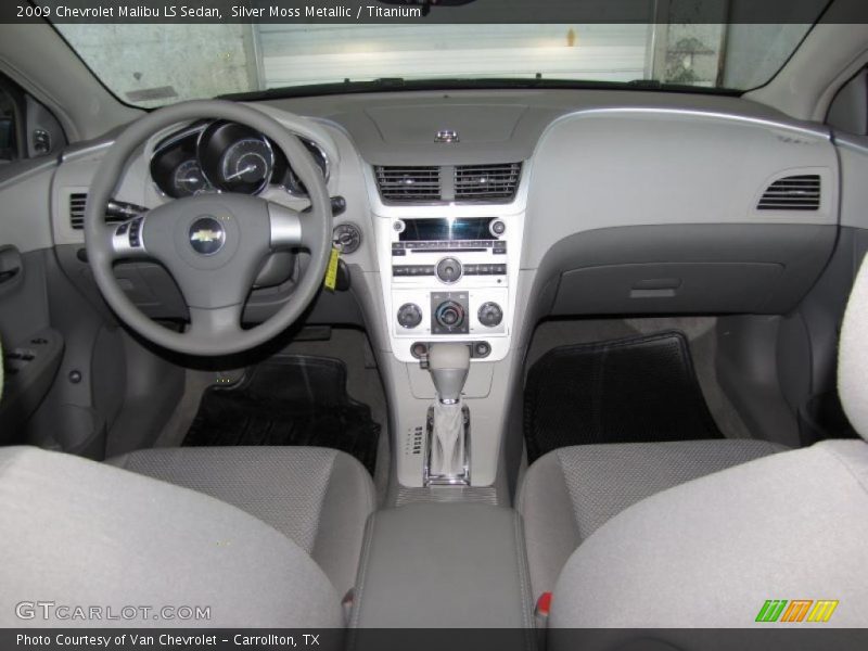 Silver Moss Metallic / Titanium 2009 Chevrolet Malibu LS Sedan