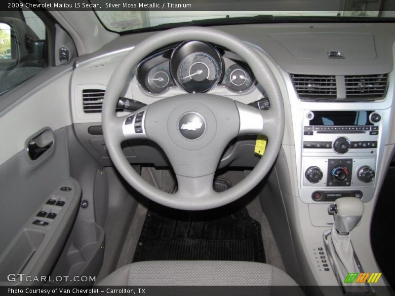 Silver Moss Metallic / Titanium 2009 Chevrolet Malibu LS Sedan
