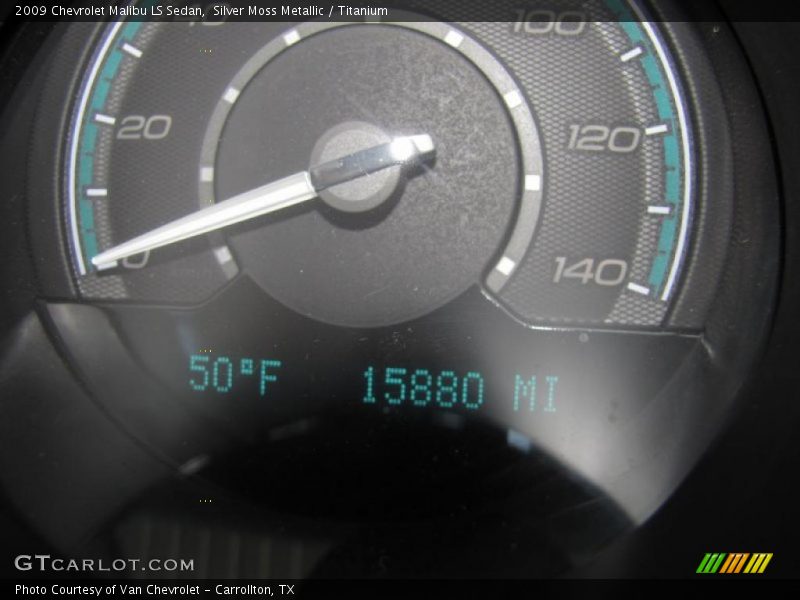 Silver Moss Metallic / Titanium 2009 Chevrolet Malibu LS Sedan