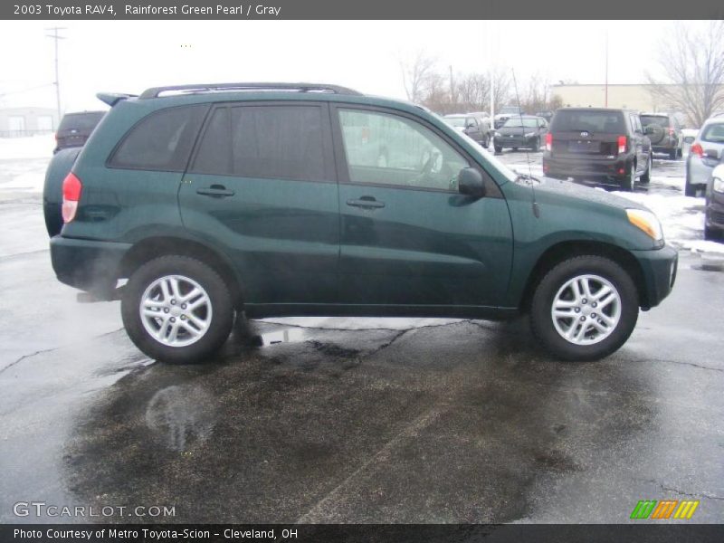 Rainforest Green Pearl / Gray 2003 Toyota RAV4