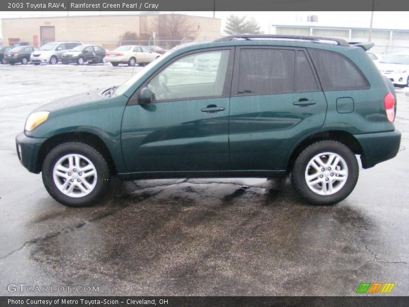 Rainforest Green Pearl / Gray 2003 Toyota RAV4