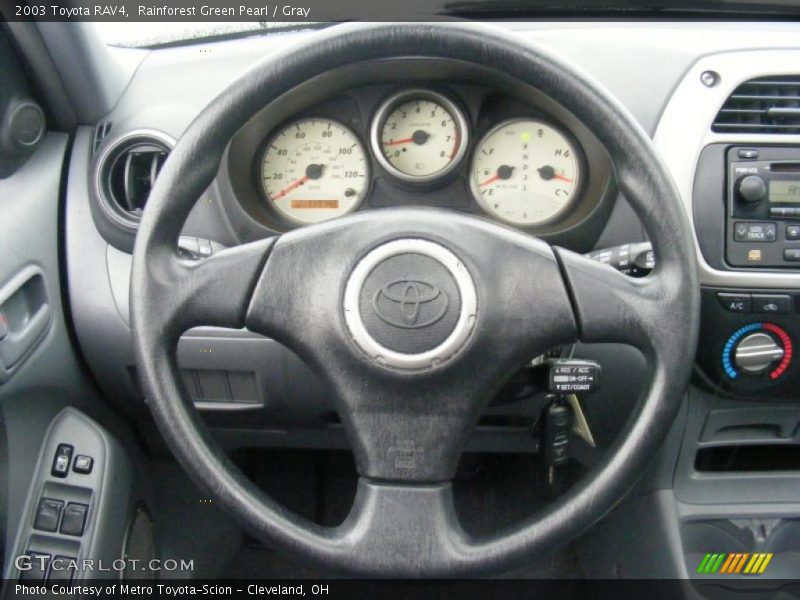 Rainforest Green Pearl / Gray 2003 Toyota RAV4