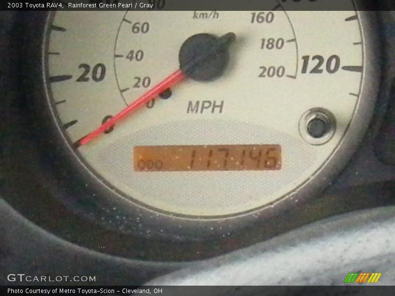 Rainforest Green Pearl / Gray 2003 Toyota RAV4