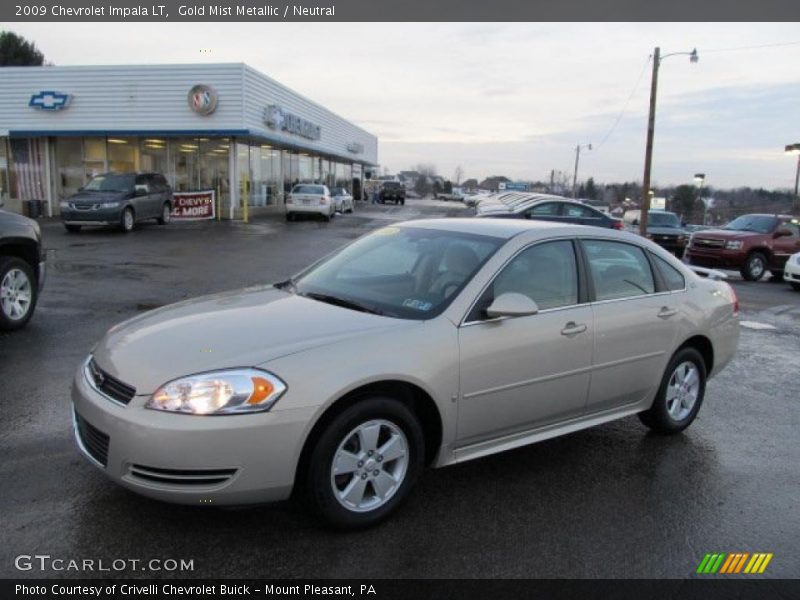 Gold Mist Metallic / Neutral 2009 Chevrolet Impala LT