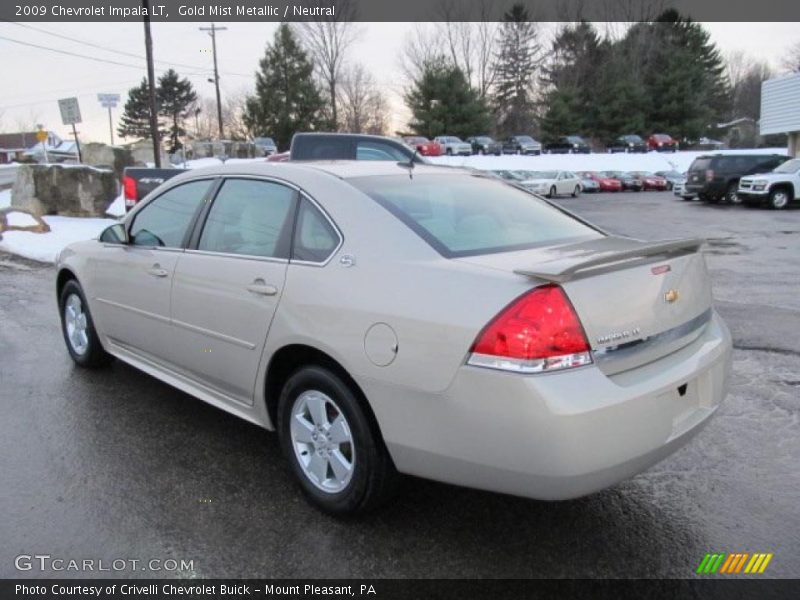 Gold Mist Metallic / Neutral 2009 Chevrolet Impala LT